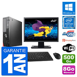 PC Fujitsu D556 DT Ecran 22" Intel G4400 RAM 8Go Disque 500Go Windows 10 Wifi - Occasion