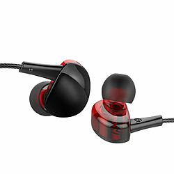 Écouteurs Intra-Auriculaires De 3,5 Mm Subwoofer Stéréo Sports Running Earbuds Wire-Control Game Headphones Noir 