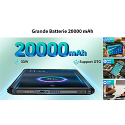 Acheter RT6 OUKITEL 4G Robuste tablette PC - 10.1" ecran 8Go/256Go Tablettes Tactiles 20000mAh(33W charge rapide) - Noir