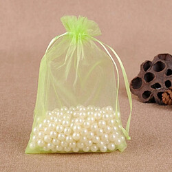 Wewoo 100 PCS Sacs Cadeau Bijoux Organza Sac De Mariage Anniversaire Fête Pochettes DessinsTaille Du 13X18cm Fruit Vert 