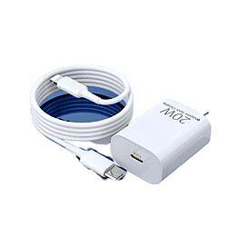 General Chargeur iPhone Charge Rapide, Bloc Chargeur Rapide Type C 20 W avec Câble USB C vers Lightning de 0,9 m pour iPhone 14/13/13 Pro/12/12 Pro/12 Pro Max/11/Xs Max/XR/X, iPad, AirPods Pro(Paquet de 2) 