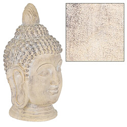 Acheter Ecd Germany Tête de Bouddha en pierre artificielle beige-gris objet décoratif statue 55 cm