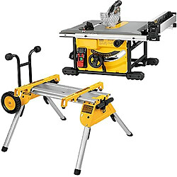 Dewalt DWE7485RS-QS Scie circulaire de table compacte de 210 mm + piètement offert