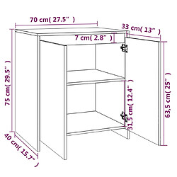 vidaXL Buffets 3 pcs Noir Bois d'ingénierie pas cher