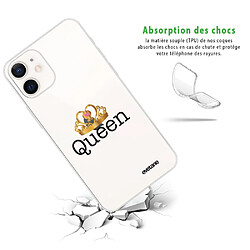 Avis Coque iPhone 12 mini souple transparente Queen Motif Ecriture Tendance Evetane