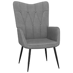 Maison Chic Chaise de relaxation | Fauteuil relax Gris foncé Tissu -GKD39865