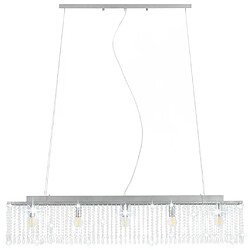 Acheter vidaXL Plafonnier avec perles de cristal Argenté 104 cm E14