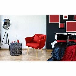 Acheter Paris Prix Fauteuil Scandinave en Tissu Delante 67cm Rouge