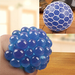 Wewoo Jeux anti stress bleu 6cm Anti-Stress Visage Reliever Raisin Boule Extrusion Humeur Squeeze Relief Saine Drôle Tricky Vent Jouet 