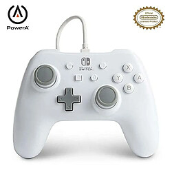 PowerA Manette de jeu filaire pour Nintendo Switch (Blanc)