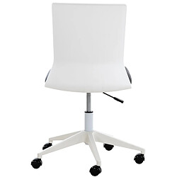 Avis Decoshop26 Chaise de bureau sur roulettes moderne pivotante hauteur réglable plastique blanc et synthétique noir BUR10494