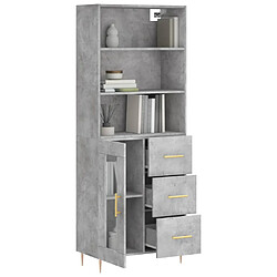 Avis Maison Chic Buffet,Meuble de Rangement,commode pour salon,Cuisine Gris béton 69,5x34x180 cm Bois d'ingénierie -MN89165