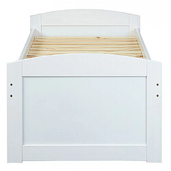 Acheter Lit banquette pour enfant en pin massif blanc - L.205 x H.63 x P.98 cm -PEGANE-