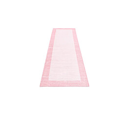 Avis Vidal Tapis de couloir en laine 297x84 rose Darya