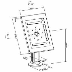 Avis Kimex Support de table pour tablette iPad Pro 12.9'' Génération 3, Blanc