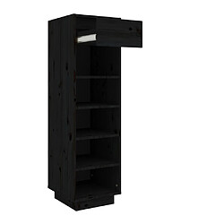 Acheter vidaXL Armoire à chaussures noir 30x34x105 cm bois de pin massif