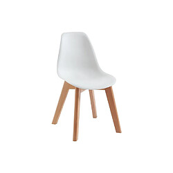 Acheter Vente-Unique Lot de 2 chaises enfant en polypropylène et hêtre - Blanc - LILINOU