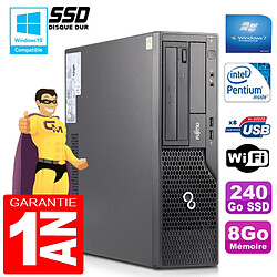 PC Fujitsu Esprimo E500 E85+ SFF Intel G640 RAM 8Go Disque 240 Go SSD Wifi W7 - Occasion