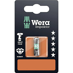 Embout 867/1 Impaktor série 1 entraînement 1/4 Torx TX40x25mm WERA WERK 05073927001