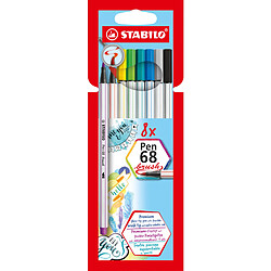 STABILO Feutre pinceau Pen 68 brush, étui en carton de 8 ()