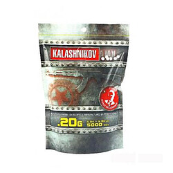 123500, 5000 Billes Airsoft blanches KALASHNIKOV 0.20g