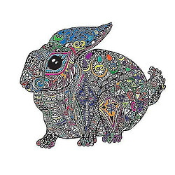 Universal Jeu de morceaux de puzzle de fleur de lapin fleur pour les enfants et les adultes A3