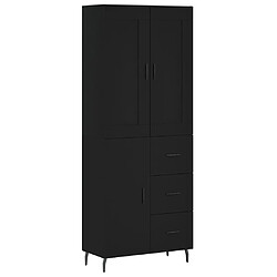 Maison Chic Buffet,Meuble de Rangement,commode pour salon,Cuisine Noir 69,5x34x180 cm Bois d'ingénierie -MN24630