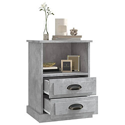 Maison Chic Lot de 2 Tables de chevet,Table de nuit,Table d'appoint pour salon gris béton 43x36x60 cm -MN53392 pas cher