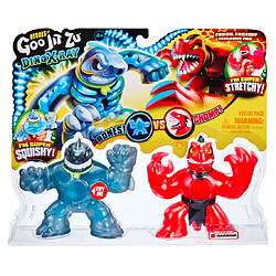 Ensemble de 2 figurines Heroes of Goo Jit Zu DINO X-RAY - THRASH VS VERAPTZ 