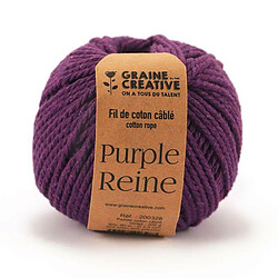 Graines Creatives Coton pour macramé ø 2,5 mm x 80 m - violet