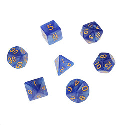 7X Polyhedral Dice 16mm For Dungeons And Dragons DND MTG Table Games Blue