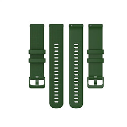 Avis Wewoo Bracelet pour montre connectée de remplacement Smartwatch en silicone Garmintaille 22 mm universel vert armée