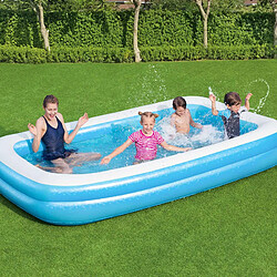 Piscine Gonflable Autoportante pour Enfants Bestway 305x183x46 cm Structure à 2 Anneaux pour Enfants de +3 Ans, Installation Facile