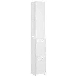 vidaXL Armoire de salle de bain blanc 25x26,5x170 cm bois d'ingénierie