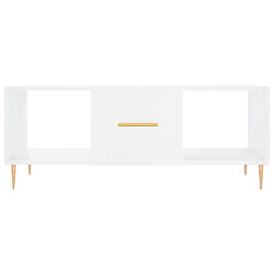 Acheter vidaXL Table basse Blanc brillant 102x50x40 cm Bois d'ingénierie