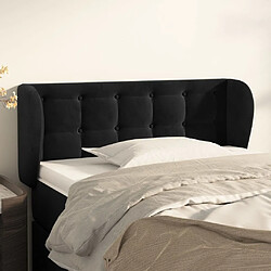 Maison Chic Tête de lit scandinave avec oreilles,meuble de chambre Noir 103x23x78/88 cm Velours -MN90509