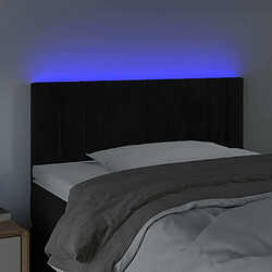 Avis Maison Chic Tête de lit moderne à LED lumineuse pour chambre - Décoration de lit Noir 100x5x78/88 cm Velours -MN57345