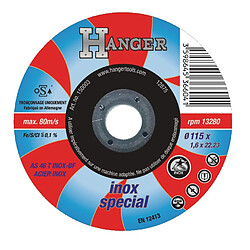 Disque à tronçonner droit pour inox 115 x 1,6 mm AS 46 T - HANGER - 150003