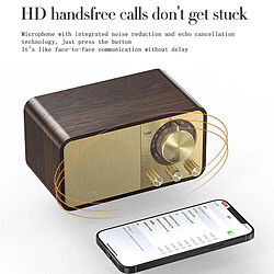 Acheter Yonis Enceinte Bluetooth Vintage En Bois Autonomie 5h Radio FM USB TF AUX