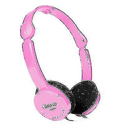 Universal Casque casque stéréo pliable sur casque casque enfant rose 