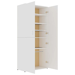 Avis vidaXL Armoire à chaussures Blanc 80x39x178 cm Bois d'ingénierie