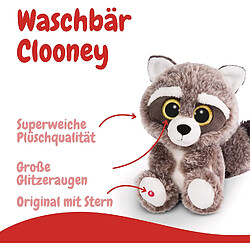 Avis NICI- Doudou-Peluche GLUBSCHIS Raton Laveur Clooney 15cm, avec des Grands Yeux Scintillants, 45569