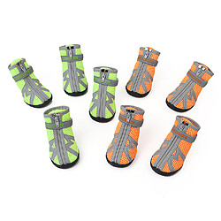 4pcs chien chiot chat animal respirant confortable bottes bottines sneakers chaussures orange # l