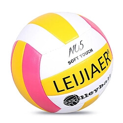 Wewoo REGAIL LVB401 No.5 Anti-déflagrant Soft Volleyball Indoor Beach Practice VolleyballDiamètre 21,5 cm Rose 