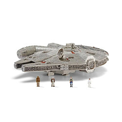 Jazwares Star Wars Micro Galaxy Squadron feature - Véhicule avec figurines Millennium Falcon 22 cm 