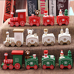 noël train train bois ornement noël jouet véhicules décoration cadeau vert