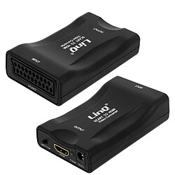 Adaptateur Vidéo Péritel vers HDMI 1080P SCART-HDMI LinQ - Noir