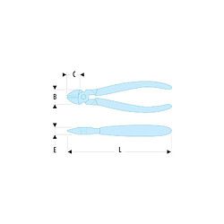 Facom Pince coupante diagonale coupe axiale 110mm