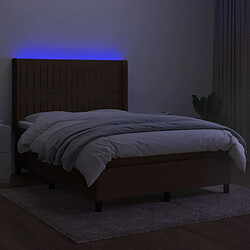 Avis Sommier à lattes,Cadre à lattes de lit pour Adulte matelas et LED Marron foncé 140x190 cm -MN58554