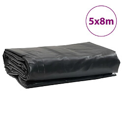 vidaXL Bâche noir 5x8 m 650 g/m² pas cher